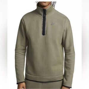 Nike Olive Green Pullover tech fleece revival